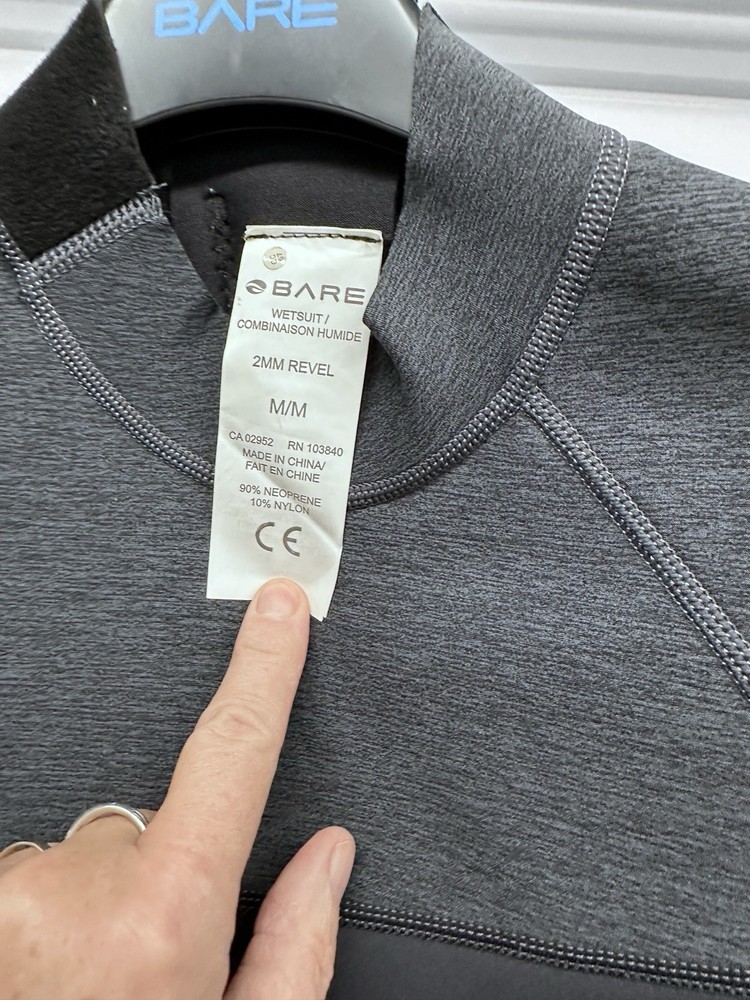 Bare 2mm Revel Men’s Wetsuit Grey Medium
