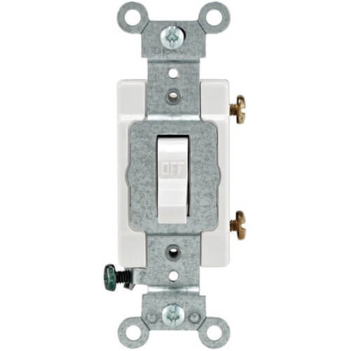 Leviton CS115-2WS AC Quiet Switch 15 Amp, Single Pole Toggle, White