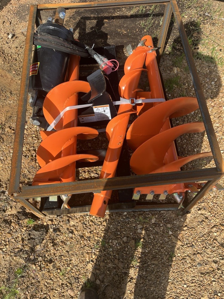 Raytree Auger Attachment with Bits for Skid Steer Loader Universal