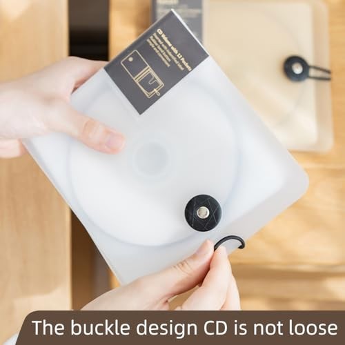 CD Case, 1Capacity CD/DVD Case Holders Wallet Hard Plastic DVD Disc 2 Black