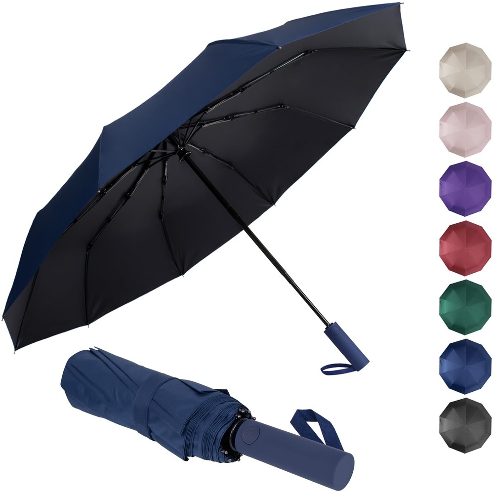 Automatic Compact Auto 41 inches diameter, 13 long when folded, Blue