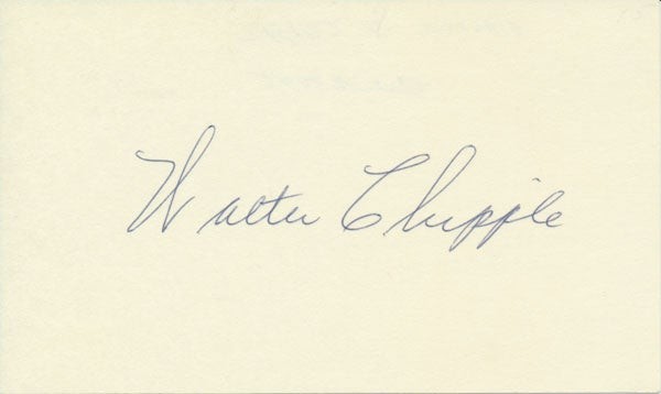 Walter CHIPPLE / Signature Signed