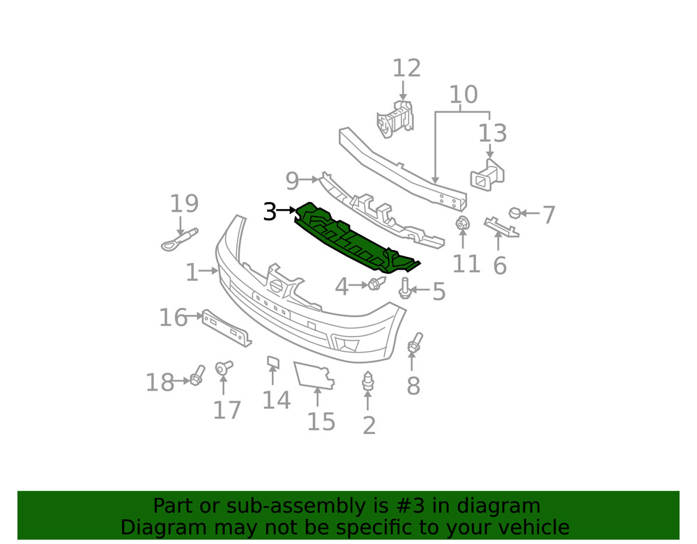 Genuine Nissan Valance Panel 62663-EM30A