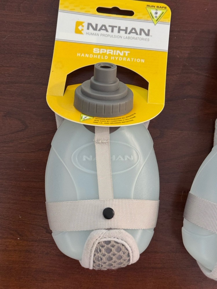 Two Nathan Sprint Handheld Hydration 10 oz Bottle Running (Sprint Grey) RARE