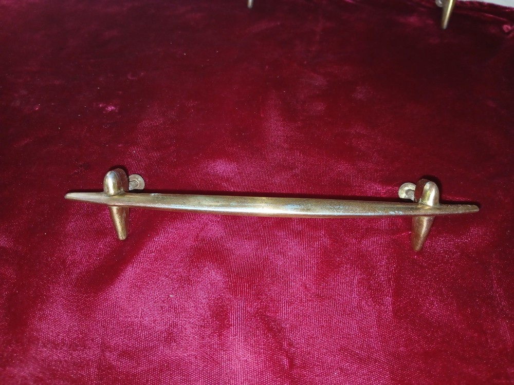 Three (3) Mid-Century Modern Long Drawer Handle Pulls 7.5" Keeler Brass Co. KBC