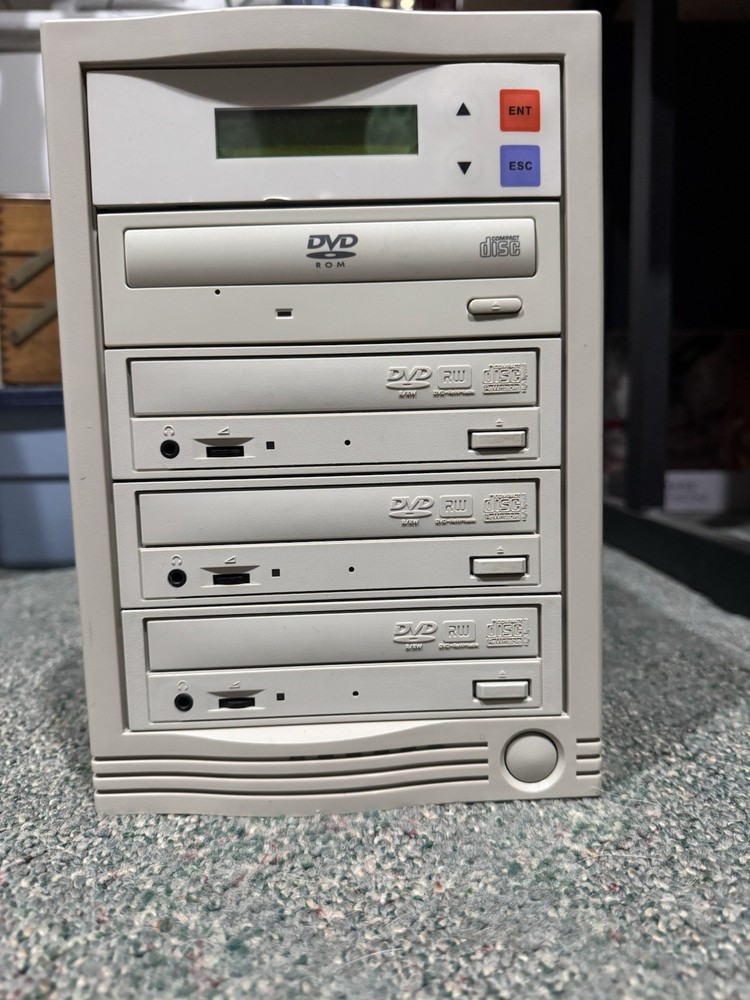 Pro Duplicator CD DVD Burner Recorder 1 to 3 Disc Copier/Tower. Tested.
