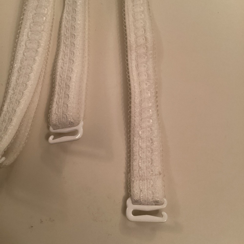 Bra Straps -Adjustable Detachable Hook -Replacement -white