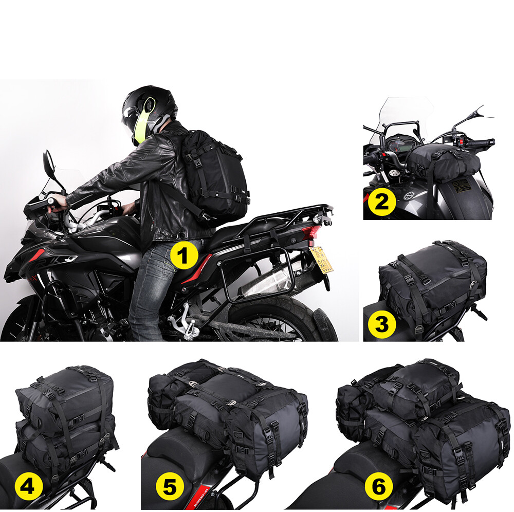 Motorcycle Rear Seat Bag 10L Riding Shoulder Backpack Multi-function Waterproof