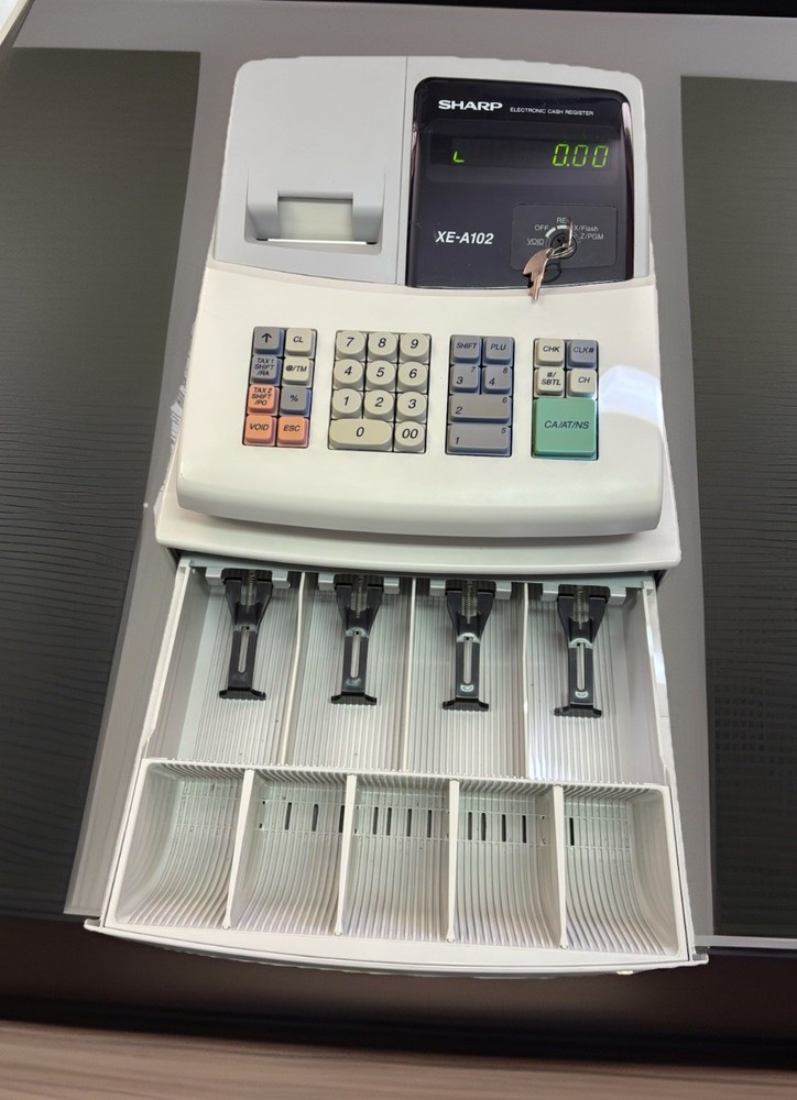 Sharp XEA102 Electronic Cash Register - Grey
