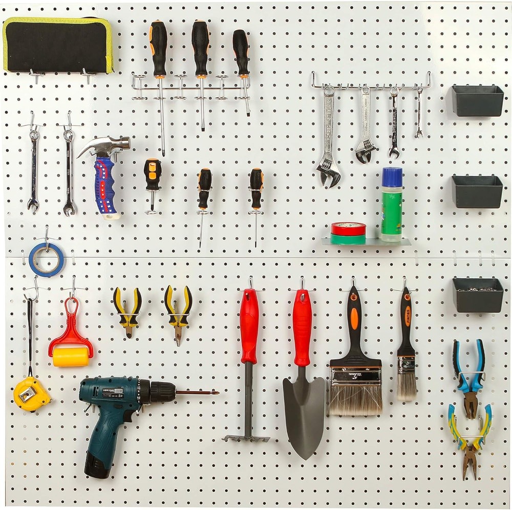 Pegboard Hooks Bins Locks Tool Organizing Storage Accessories