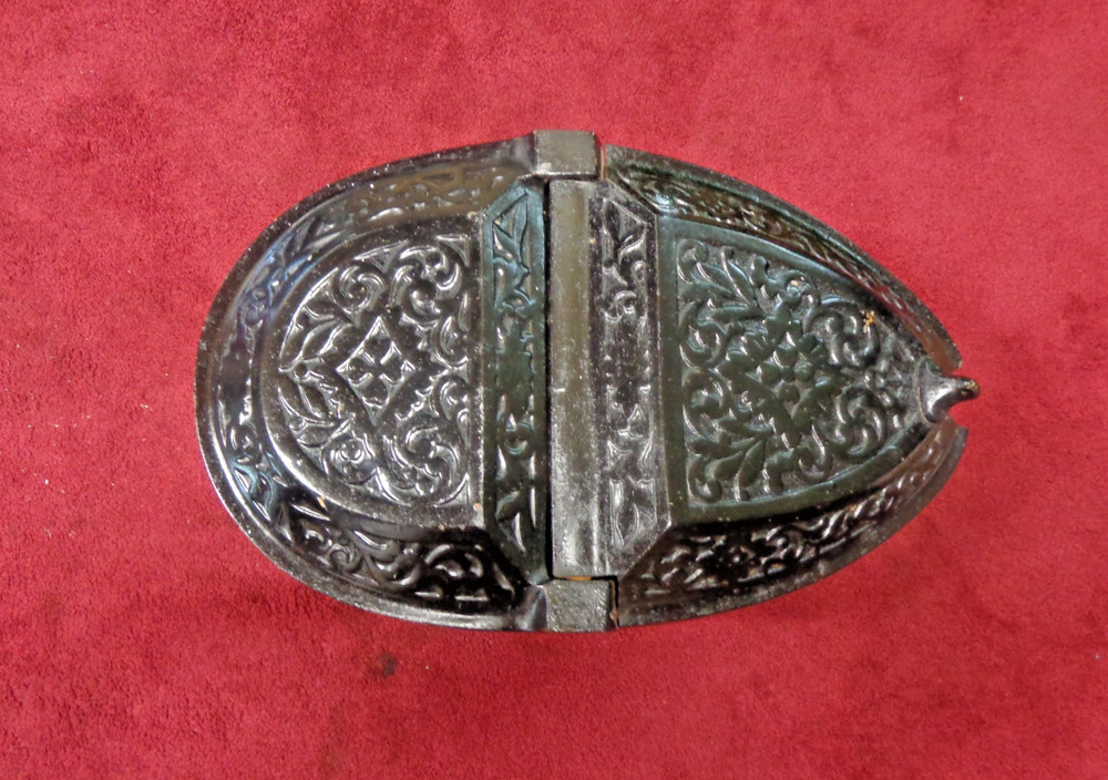 Antique Ornate Cast Iron Coal Scuttle