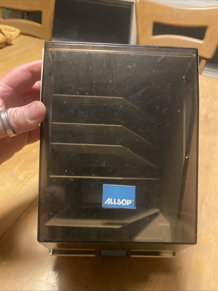 Vintage 5.25 Floppy Disk Plastic Storage Box Case Holder Organizer