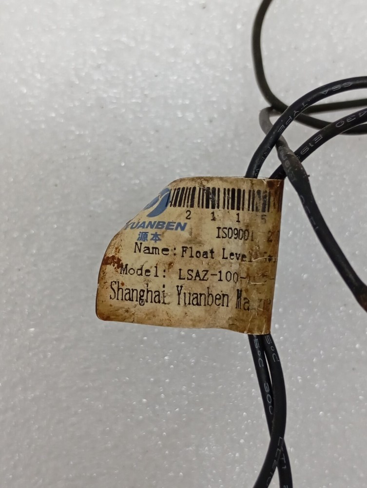 YUANBEN FLOAT LEVEL Model . LSAZ-100-50 MOUNT WATER LEVEL SENSOR