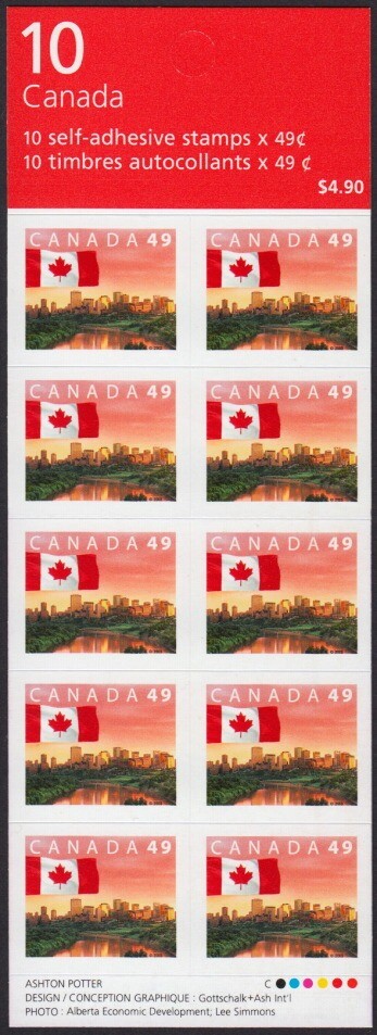 FLAG over EDMONTON, AB = Canada 2003 #2011a ; BK280 MNH