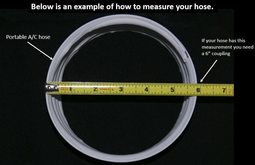 6" Portable Air Conditioner (AC) Hose Coupling/Connector/Coupler (3d printed)