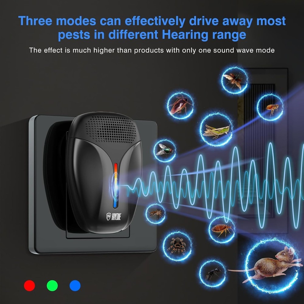 Effective Ultrasonic Pest Deterrent - 6 Pack
