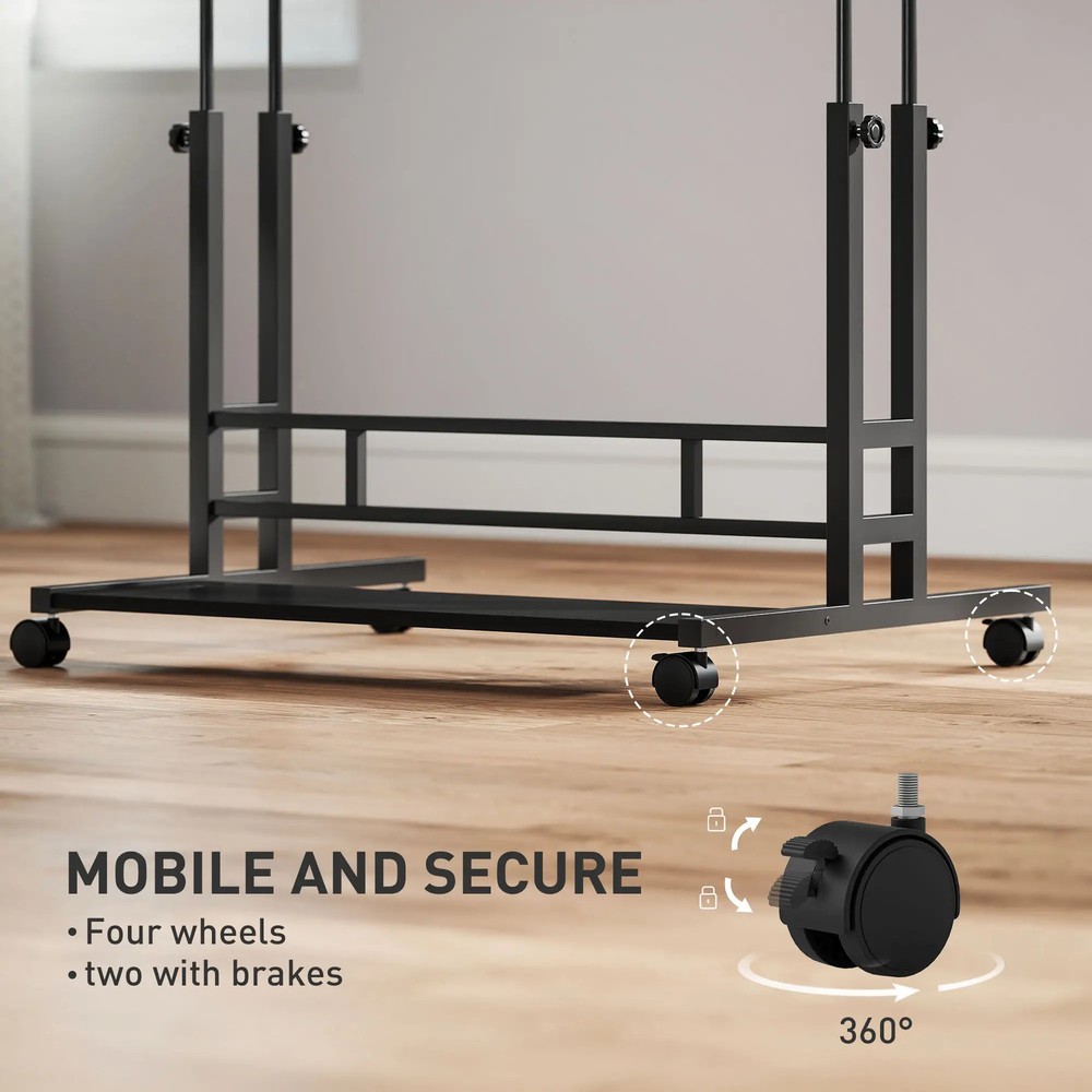 Adjustable Standing Desk Manually Adjustable Height From 23.4" To 37.4"