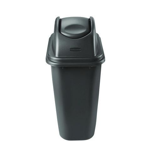 Rubbermaid Commercial Rectangular Free-Swinging Plastic Lids, Black