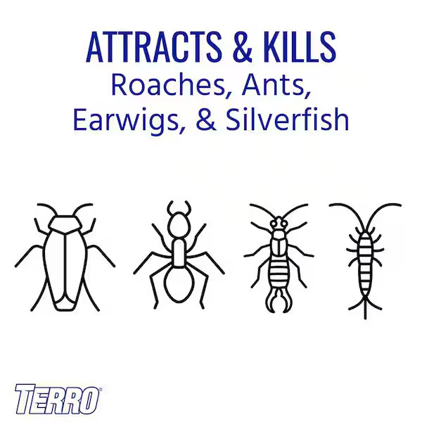 TERRO Roach Bait Powder + Applicator Kills Cockroach Ants Earwigs Silverfish