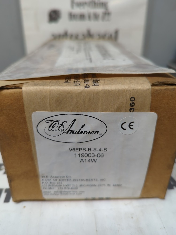 W.E. ANDERSON,V6EPB-BS4B,LIQUID FLOW SWITCH SEALED BOX