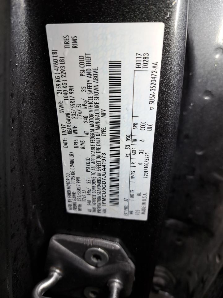 2018 Escape Display Screen Sku#4333447