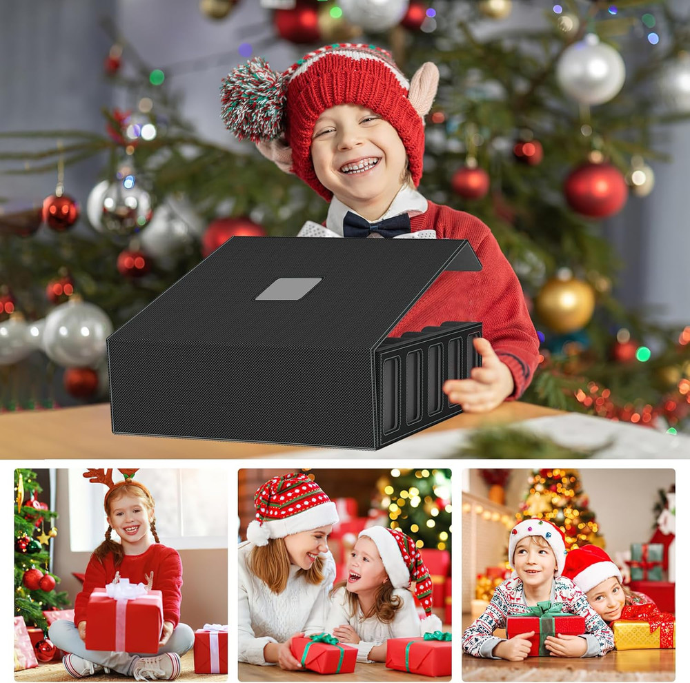 Trading Card Storage Box , 5-Row Card Case with Commander Display & Portable Han