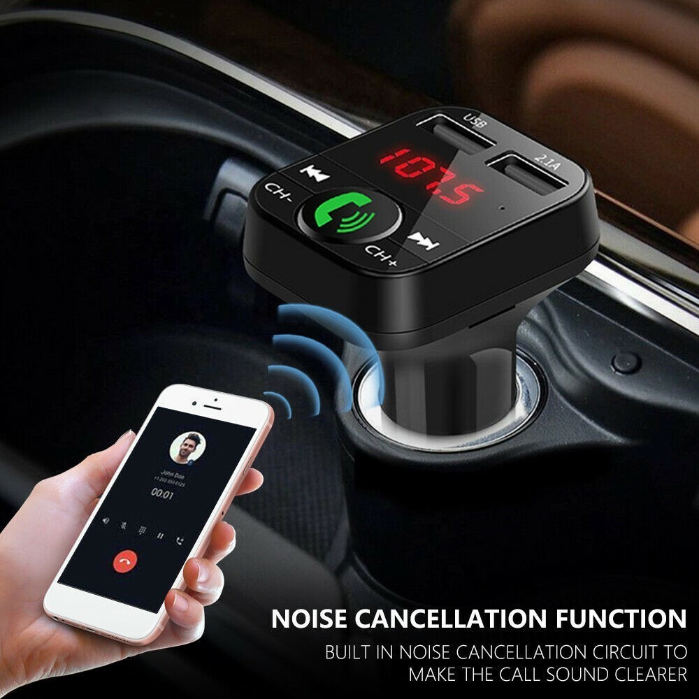 Wireless Car MP3 Player FM Transmitter 2 USB Charging Handsfree