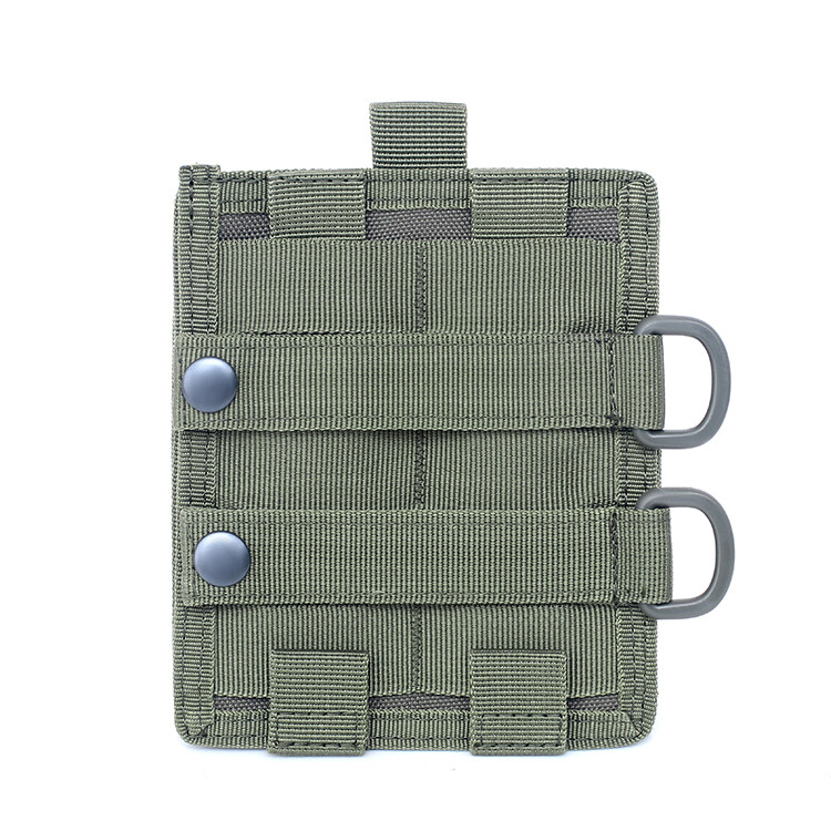 Hook & Loop Panel MOLLE Patch Converter Adapter with Tactical Mesh Pouch Kit Bag