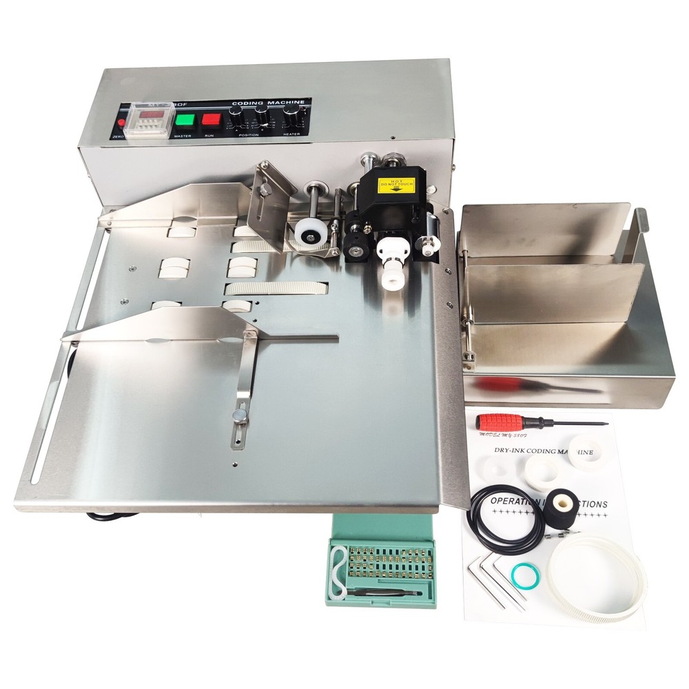 110V Continuous Date Coding Machine Ink Wheel Coding Machine for Package Printi