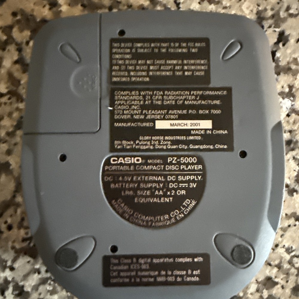 Casio PZ-5000 Discman Works Great!