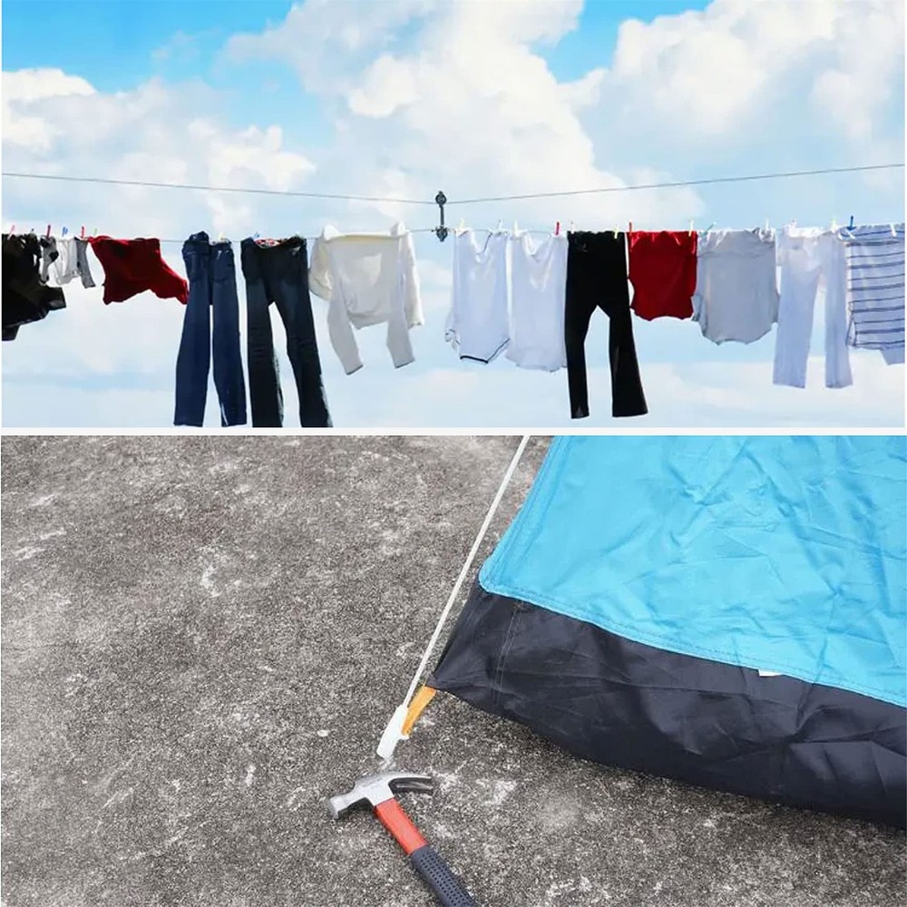 3/8in 200ft Double Braid Polyester Pulling Rope 1550 Lbs Sailing Swing