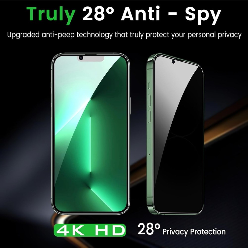 iPhone 13 Pro Max Privacy Screen Protector + Camera Lens - 3 Pack