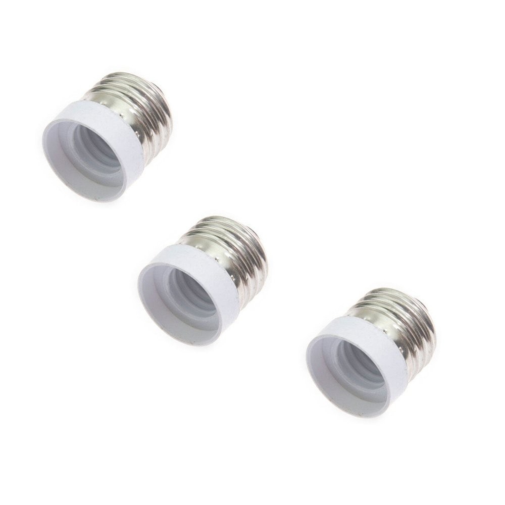 FINELED 3PACK E26 E27 to E17 Socket Adapter,Medium Screw to Intermediate base