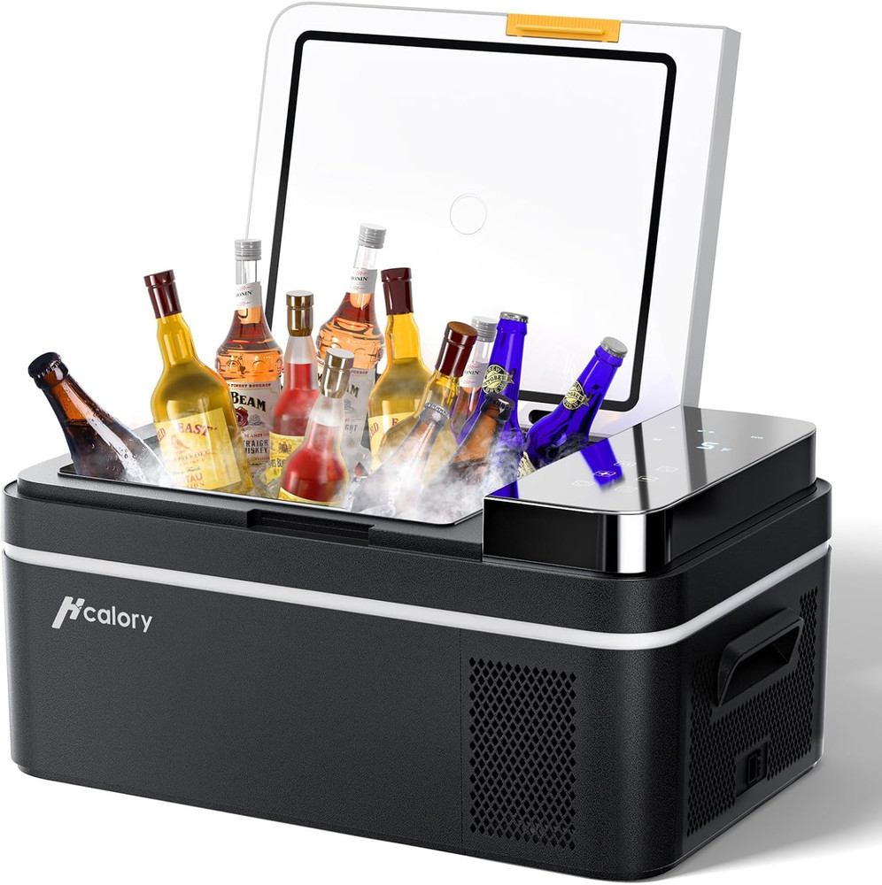 12 Volt Car Refrigerator, 22Quart Large Touchscreen Display Car Fridge, Portable
