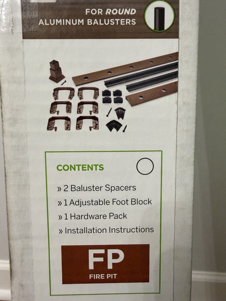 Trex Transcend 6ft Railing Horizontal Infill Kit, Round , Fire Pit