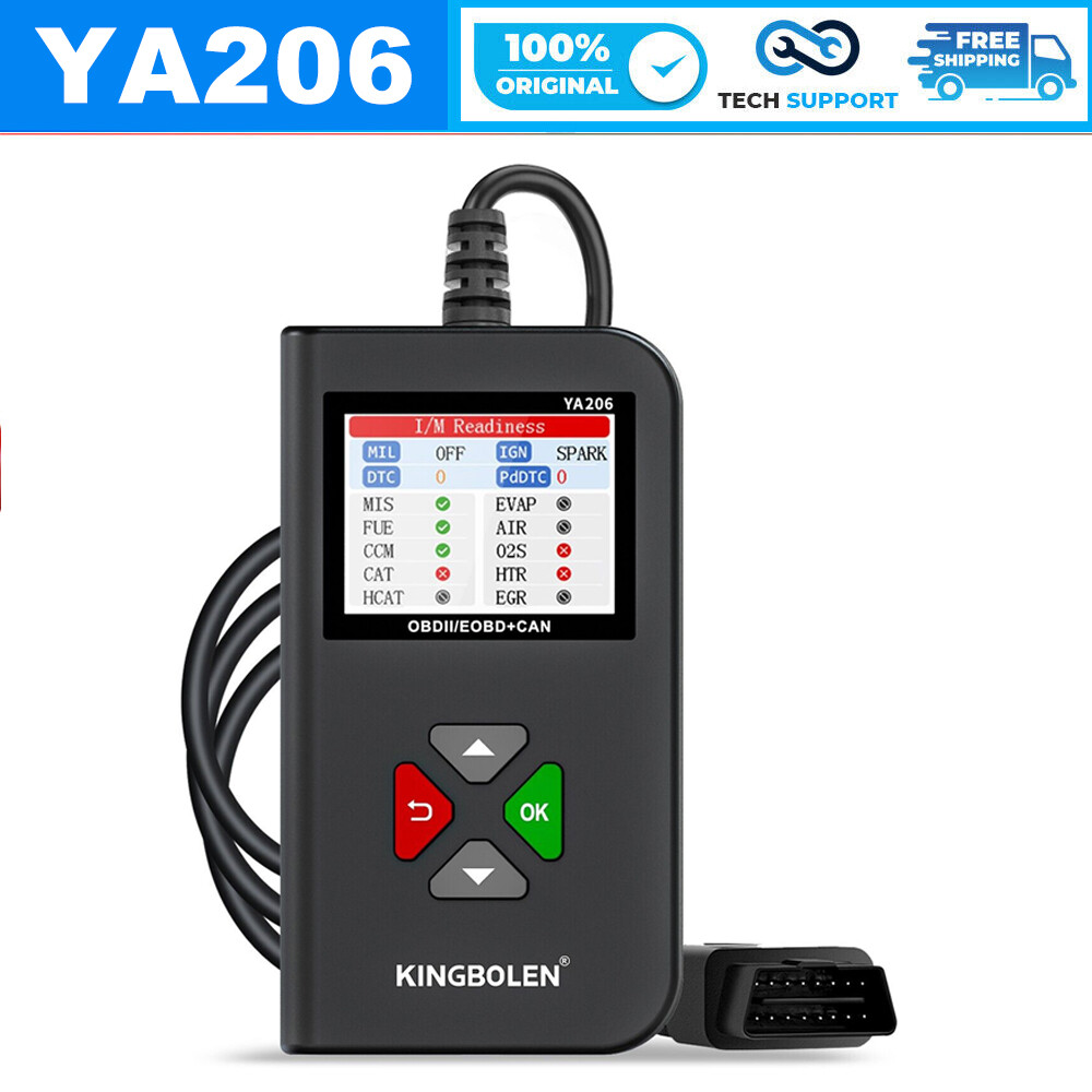 KINGBOLEN YA206 Code Reader OBD2 Scanner Car Diagnostic Tool Check Engine Fault