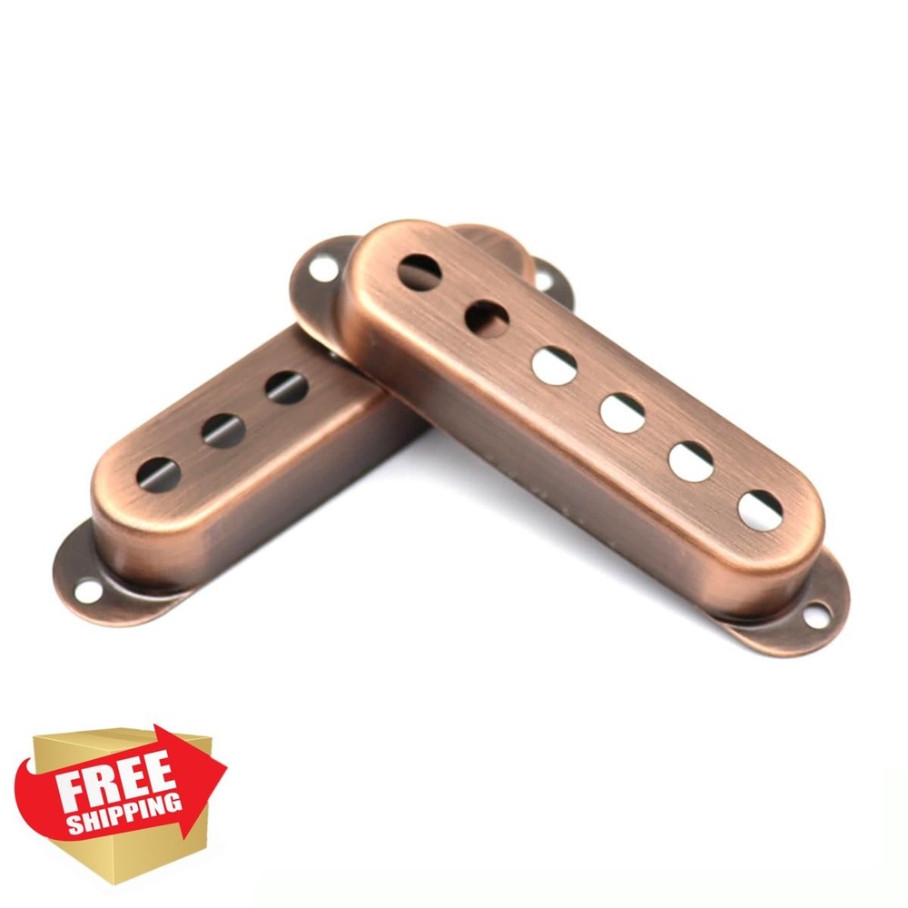 ROZILO 3Pcs Copper Single Coil Pickup Covers 52mm Ring Stratocaster