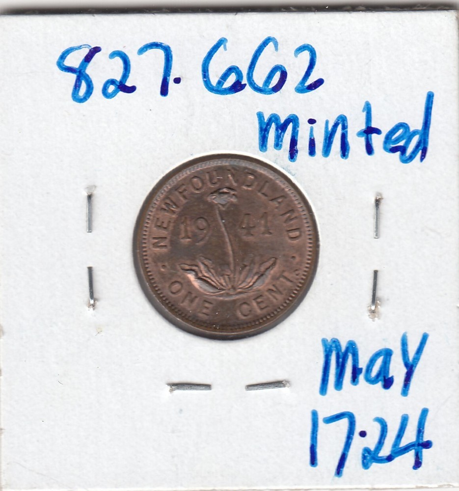 1941 Newfoundland One Small Cent