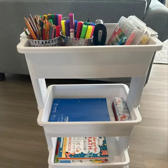 3 Tier Utility Cart White - Brightroom