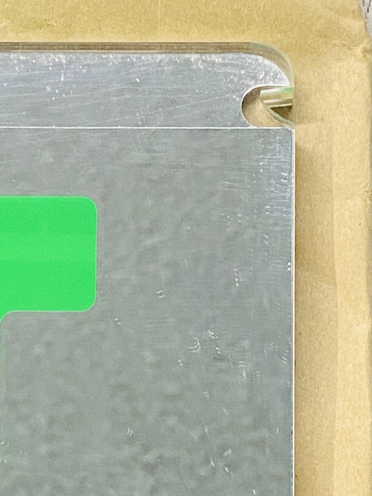 Vintage EXIT Sign Panel Green Acrylic Insert Arrow Emergency Light 6in NOS