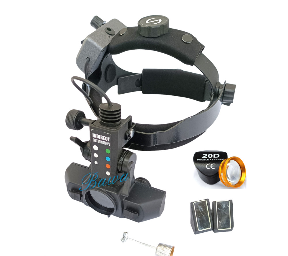 Indirect Ophthalmoscope Three Filter - Cobalt Blue, White & Green & Accessory