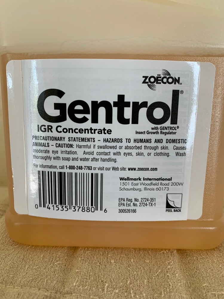 Zoecon GENTROL IGR Insect Growth Regulator Bedbug Cock Roach Fruit Flies 16oz