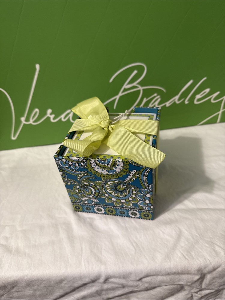 Vera Bradley Peacock Take Note Cube Retired Pattern NWT