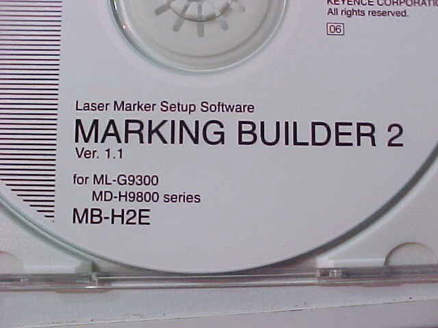KEYENCE MARKING BUILDER 2 MB-H2E SOFTWARE SD