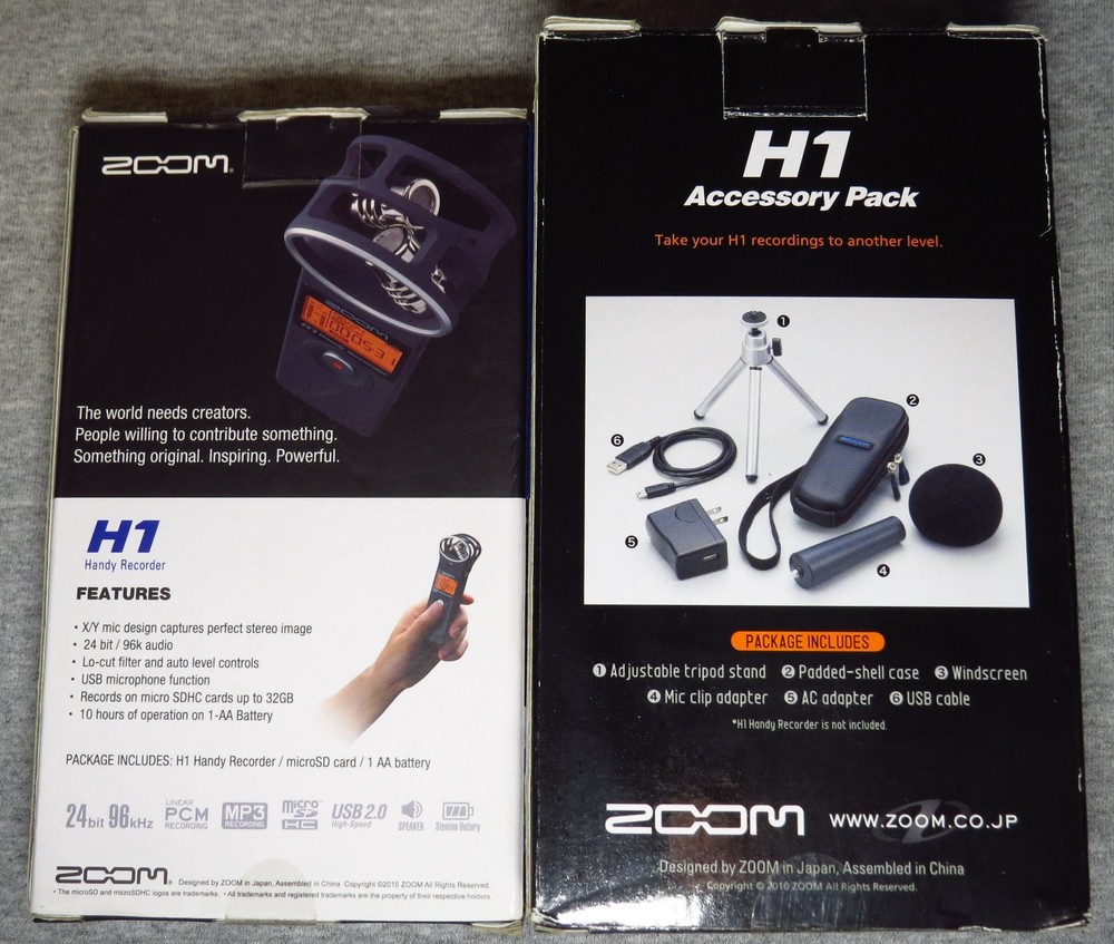 Zoom H1 Handy Portable Digital Recorder & Accessory Pack