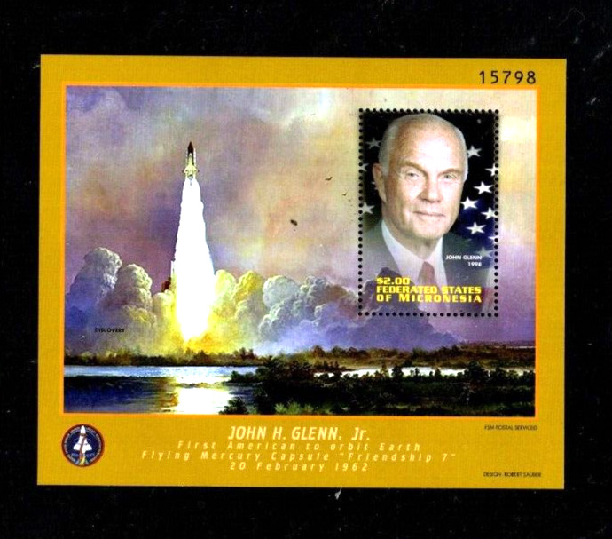 Micronesia 327 MNH Sheet John Glenn Astronaut