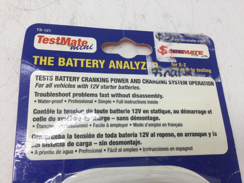 Tecmate Testmate Battery Analyzer 12v Battery Troubleshooting EZ Vehicle Testing