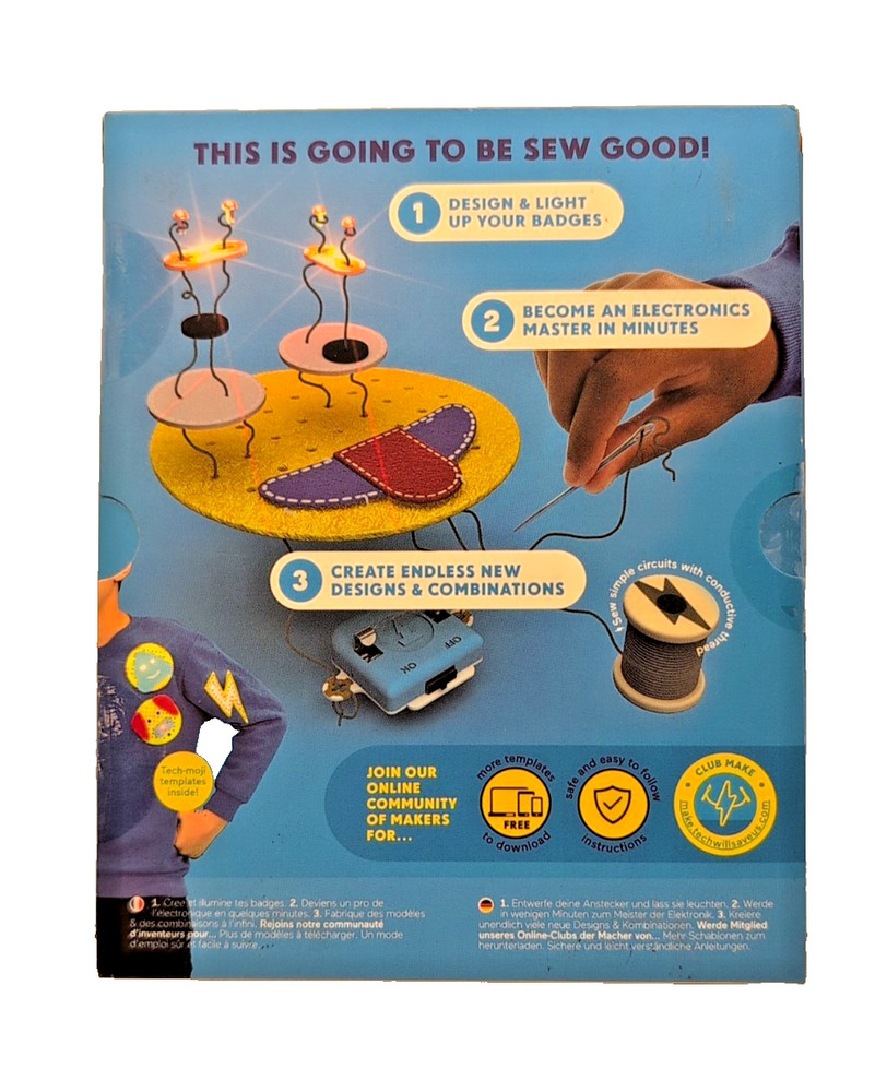 NEW! TECH WILL SAVE US SEW and GLOW KIT Sewing Circuits Electronic STEM ACTIVITY