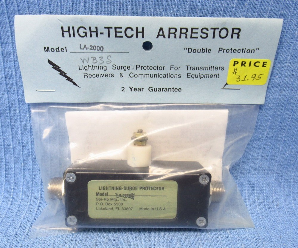 New Spi-Ro LA-2000 Lightning Surge Protector – “High Tech” Arrestor