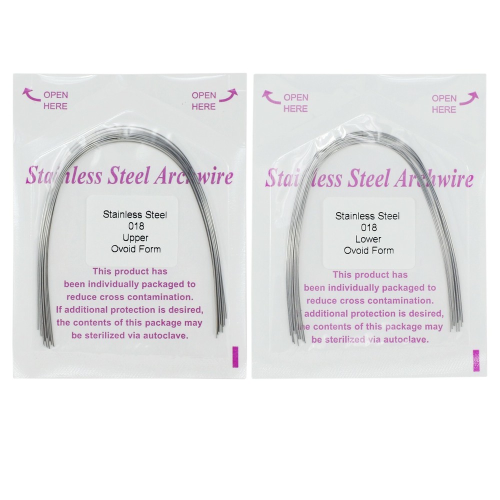 Dental Orthodontic Stainless Steel Arch Wire Round Rectangular Ovoid Upper/Lower
